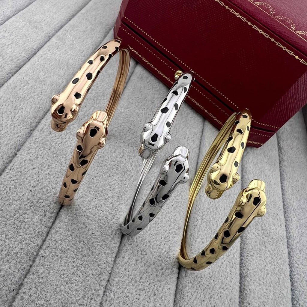 [Angela Jewelry]PANTHERE DOUBLE HEADED OPEN BRACELET
