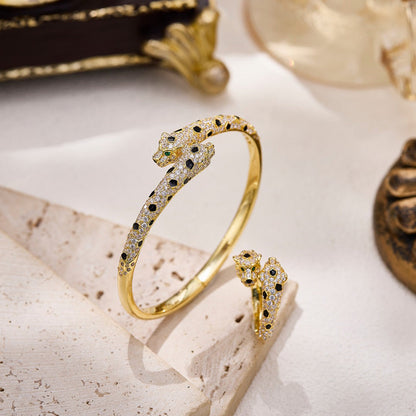 [Angela Jewelry]PANTHERE DOUBLE HEADED FULL DIAMOND  RING
