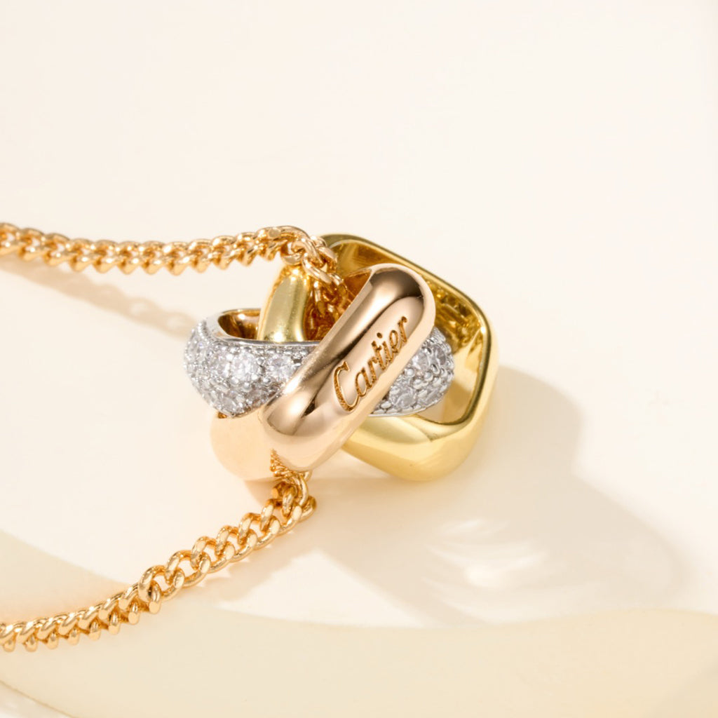 [Angela Jewelry]TRINITY CUSHION NECKLACE COLLECTION