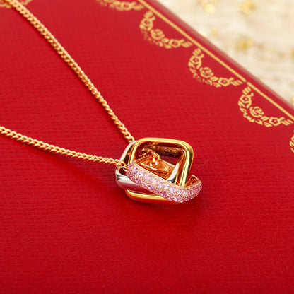 [Angela Jewelry]TRINITY CUSHION NECKLACE COLLECTION