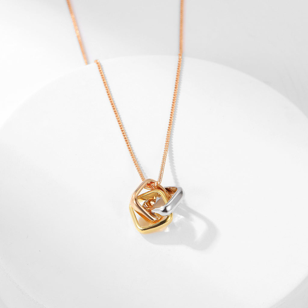 [Angela Jewelry]TRINITY CUSHION NECKLACE COLLECTION