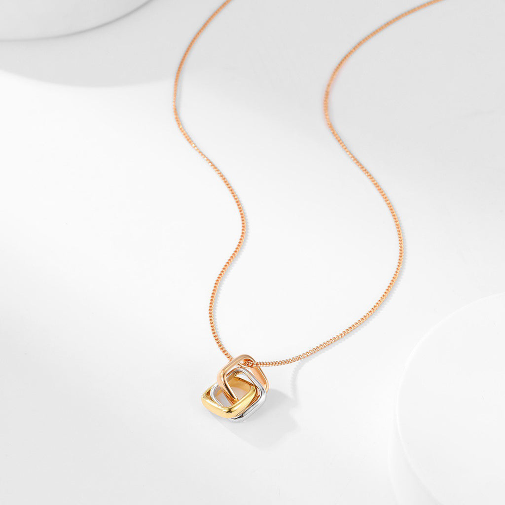 [Angela Jewelry]TRINITY CUSHION NECKLACE COLLECTION