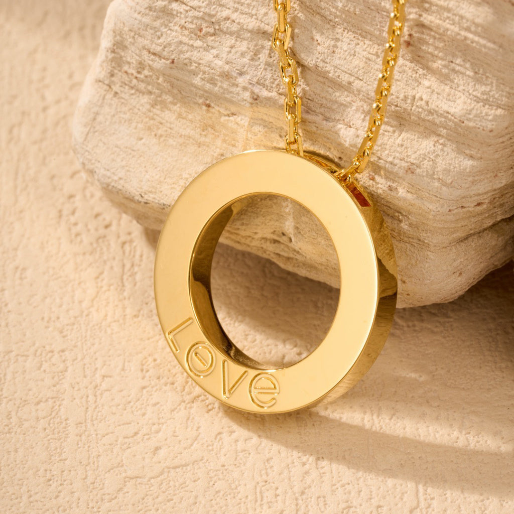[Angela Jewelry]LOVE NECKLACE 16MM  FULL DIAMOND