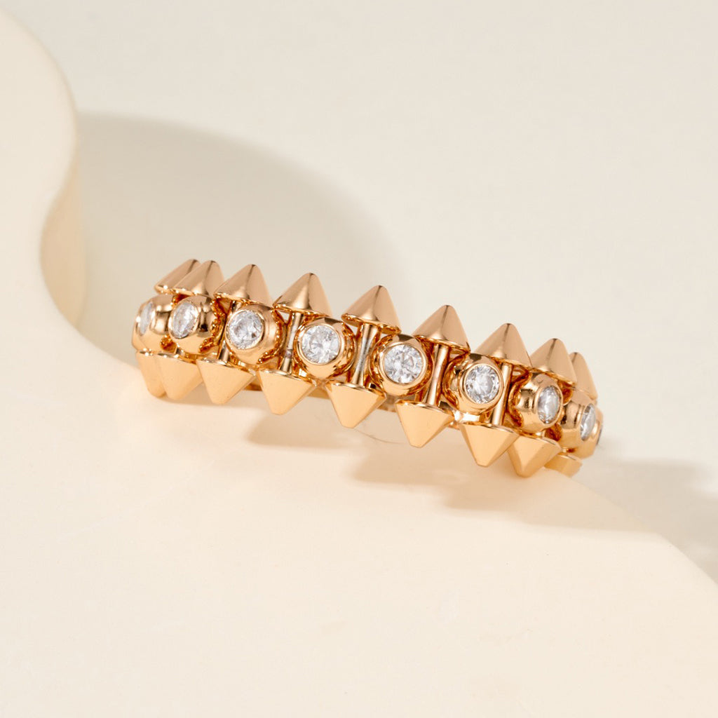 [Angela Jewelry]CLASH 6.8MM DIAMOND MEDIUM RING