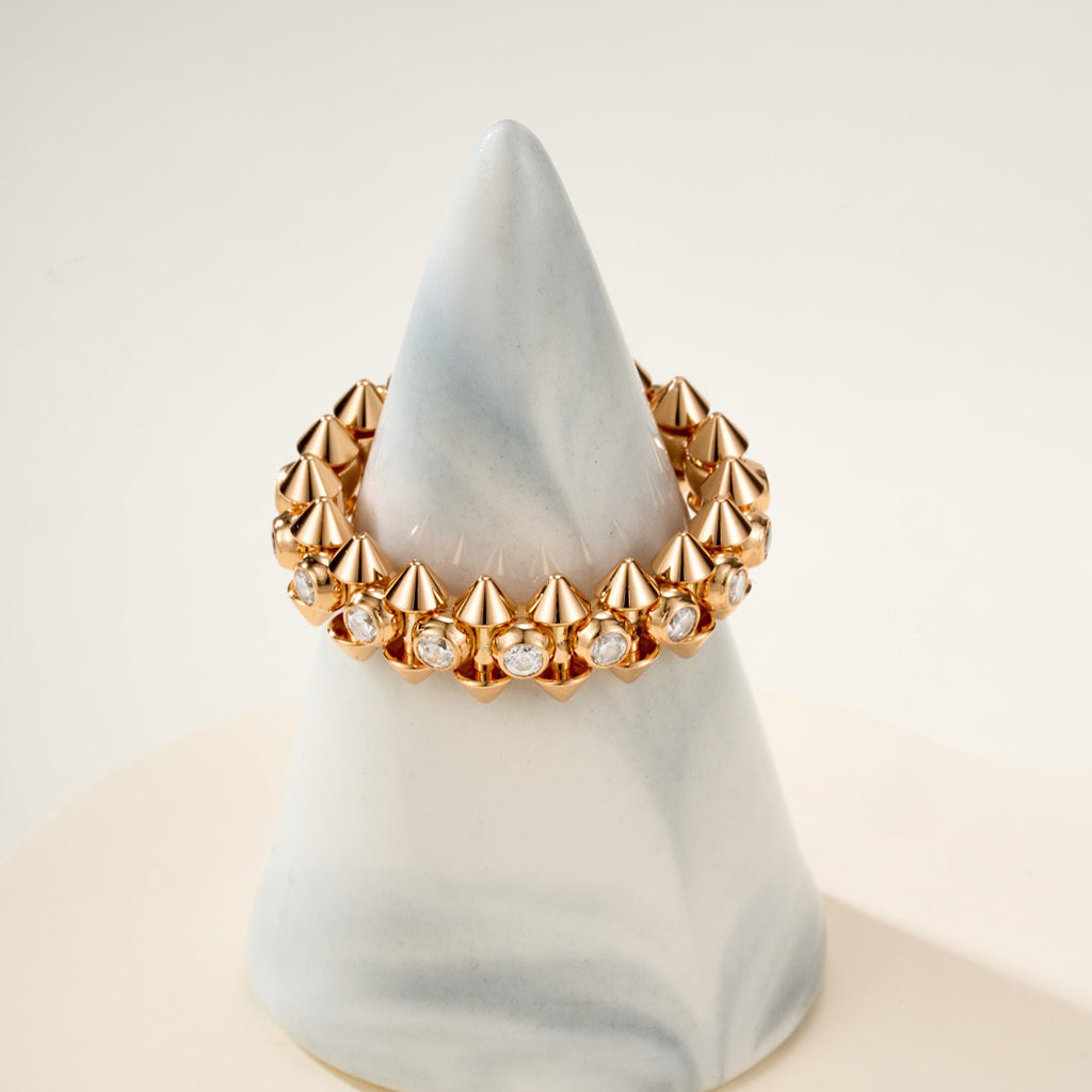 [Angela Jewelry]CLASH 6.8MM DIAMOND MEDIUM RING