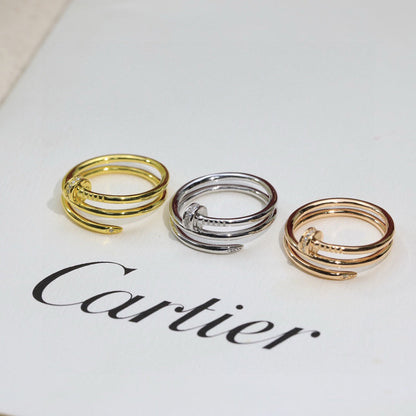 [Angela Jewelry]JUSTE RING 4.8MM HALF DIAMOND