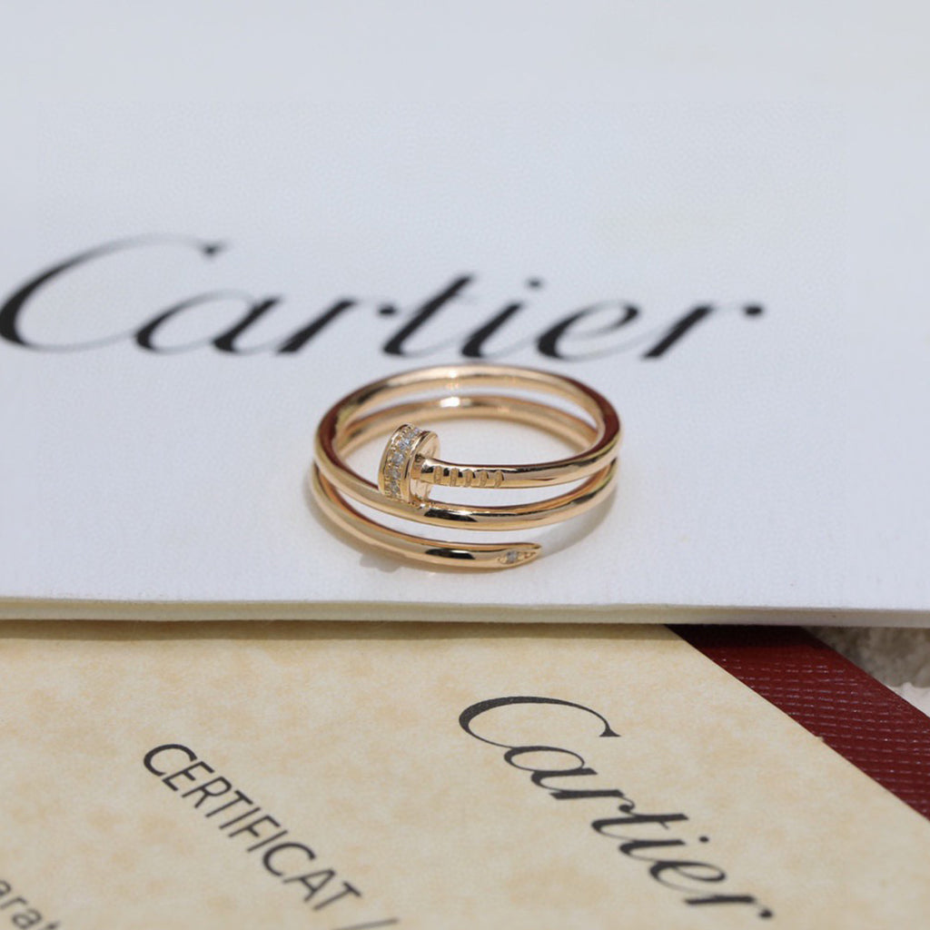 [Angela Jewelry]JUSTE RING 4.8MM HALF DIAMOND