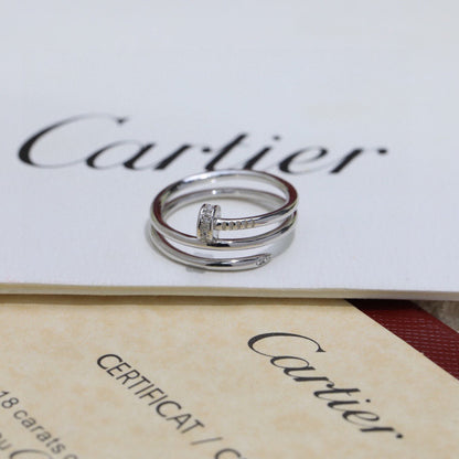 [Angela Jewelry]JUSTE RING 4.8MM HALF DIAMOND