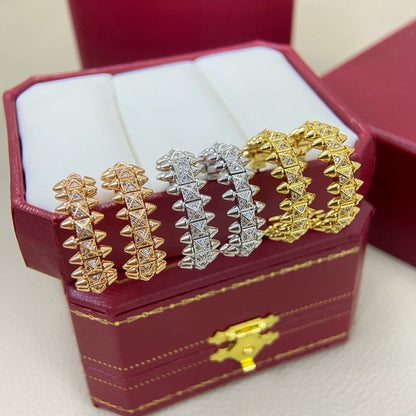 [Angela Jewelry]CLASH 6.4MM FULL DIAMOND SMALL EARRINGS
