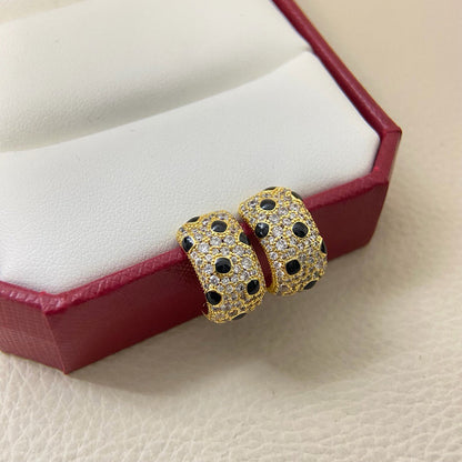 [Angela Jewelry]PANTHERE MINI FULL DIAMOND EARRINGS