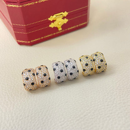 [Angela Jewelry]PANTHERE MINI FULL DIAMOND EARRINGS
