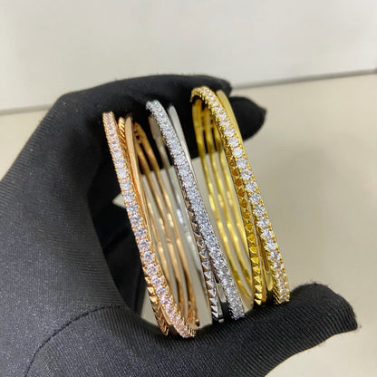 [Angela Jewelry]ETINCELLE HALF-PAVED DIAMOND BRACELET