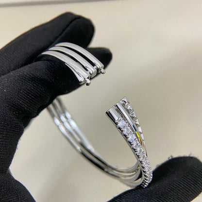 [Angela Jewelry]ETINCELLE HALF-PAVED DIAMOND BRACELET
