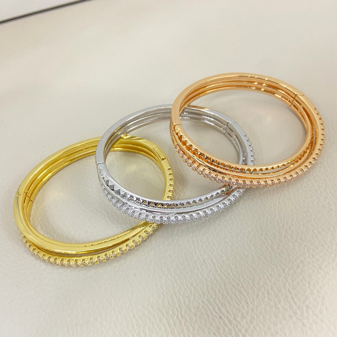 [Angela Jewelry]ETINCELLE HALF-PAVED DIAMOND BRACELET