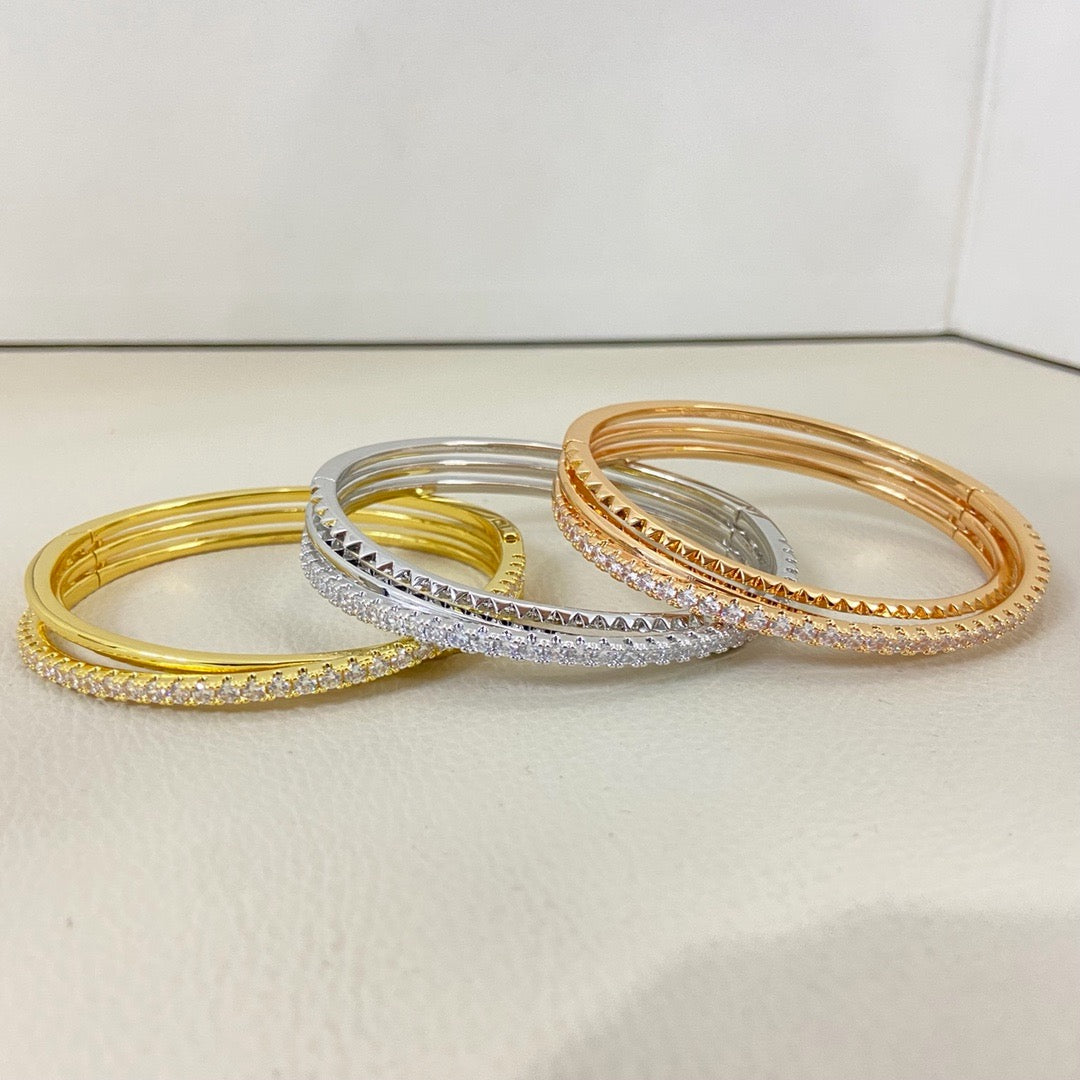 [Angela Jewelry]ETINCELLE HALF-PAVED DIAMOND BRACELET