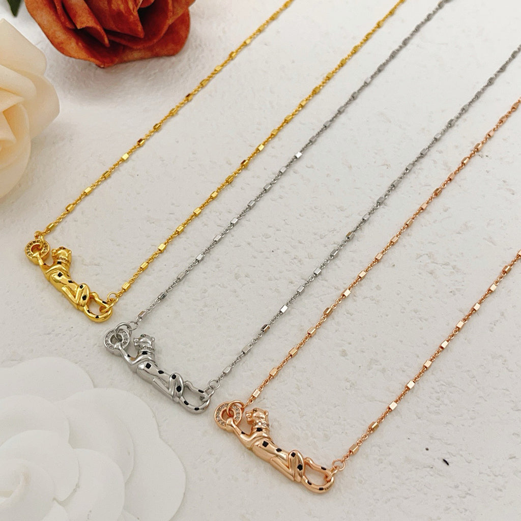 [Angela Jewelry]PANTHERE FULL DIAMOND NECKLACE