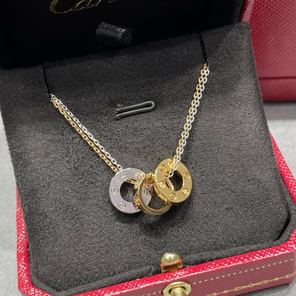[Angela Jewelry]LOVE 6 DIAMOND PENDANT NECKLACE