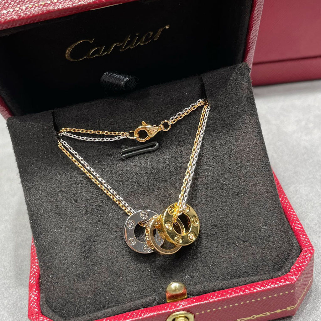 [Angela Jewelry]LOVE 6 DIAMOND PENDANT NECKLACE
