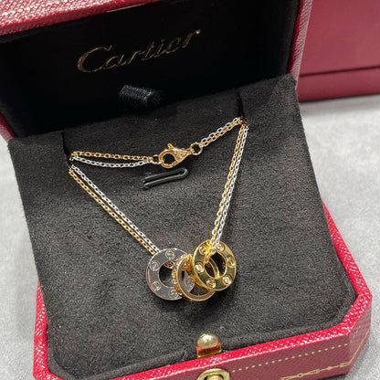 [Angela Jewelry]LOVE 6 DIAMOND PENDANT NECKLACE