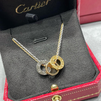 [Angela Jewelry]LOVE 6 DIAMOND PENDANT NECKLACE