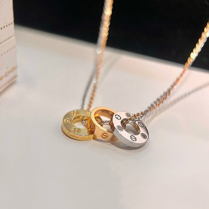 [Angela Jewelry]LOVE 6 DIAMOND PENDANT NECKLACE