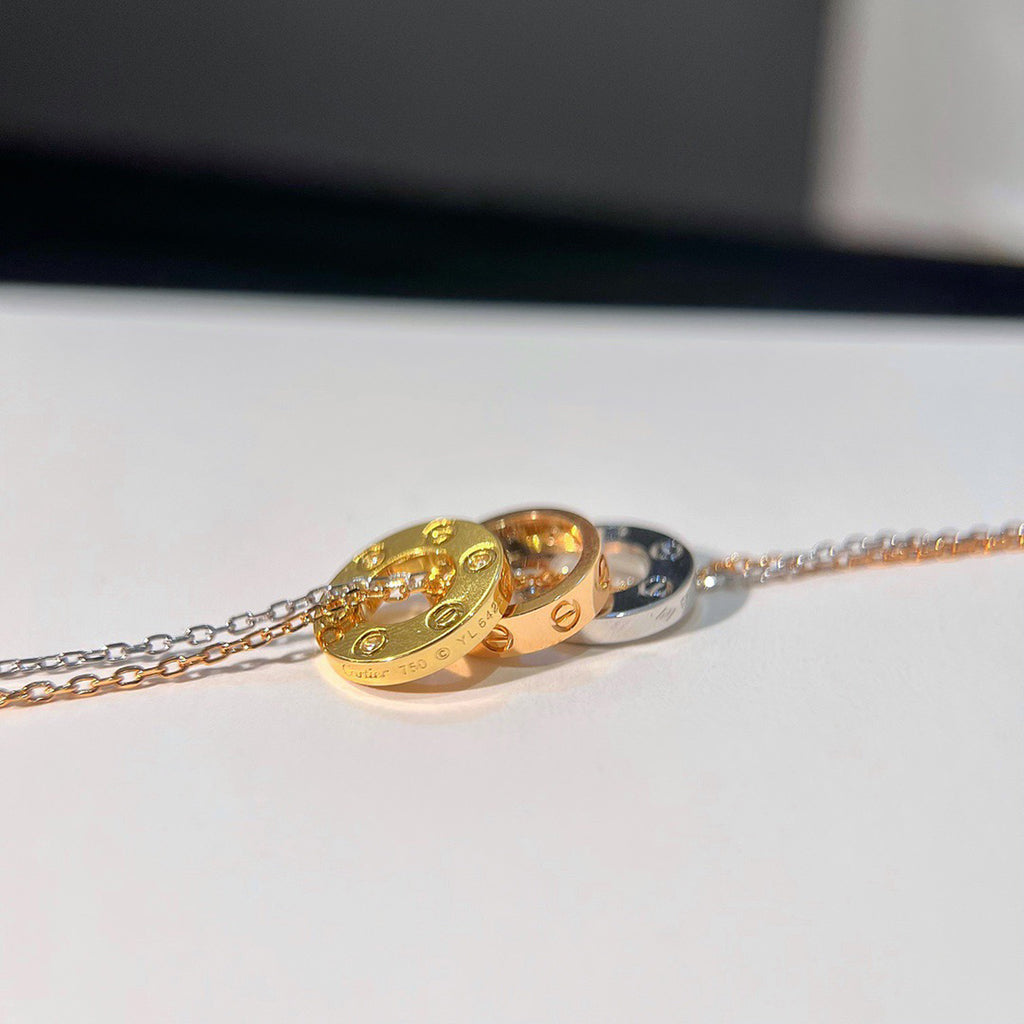 [Angela Jewelry]LOVE 6 DIAMOND PENDANT NECKLACE