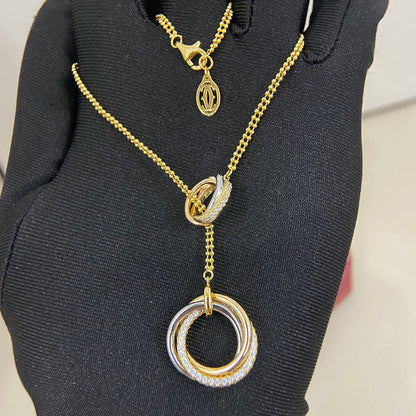 [Angela Jewelry]TRINITY DIAMONDS NECKLACE