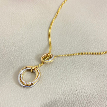 [Angela Jewelry]TRINITY DIAMONDS NECKLACE