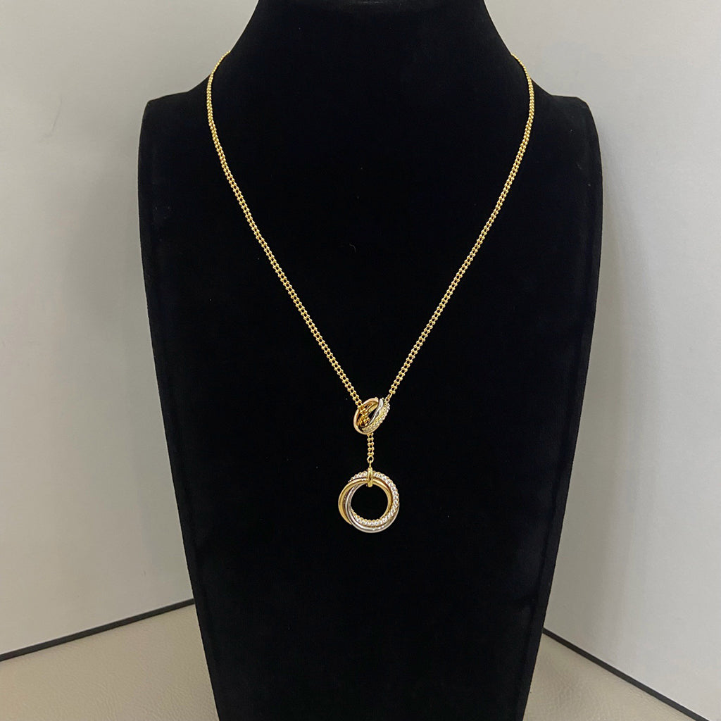 [Angela Jewelry]TRINITY DIAMONDS NECKLACE