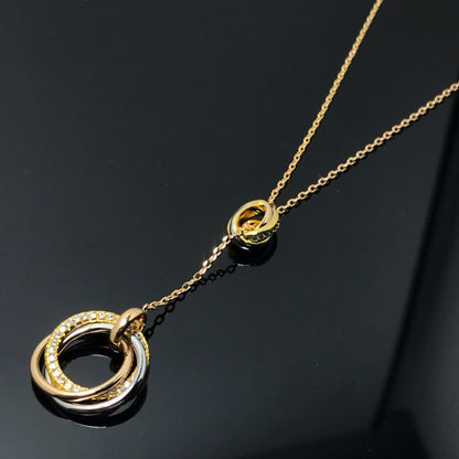 [Angela Jewelry]TRINITY DIAMONDS NECKLACE