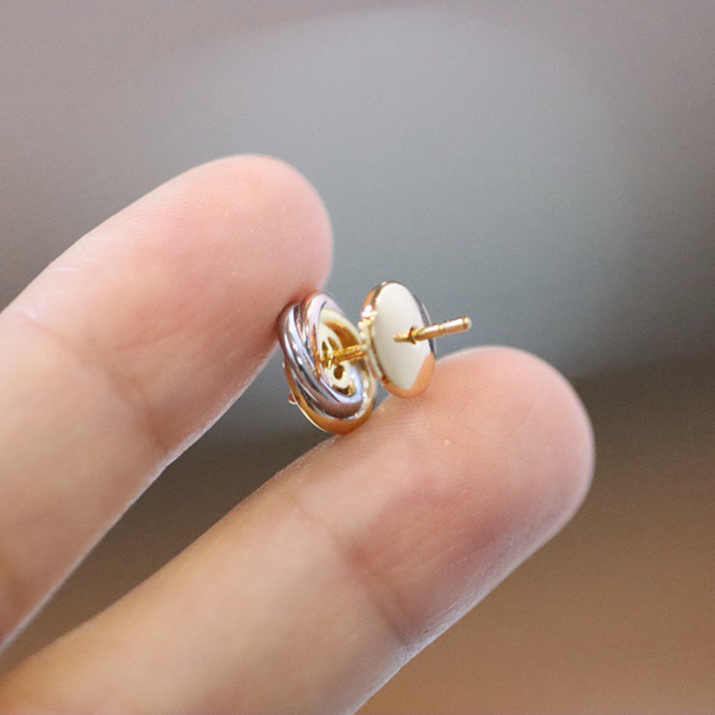 [Angela Jewelry]TRINITY STUD DIAMOND EARRINGS