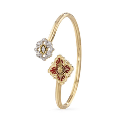 [Angela Jewelry]OPERA TULLE  GOLD BRACELET WITH ENAMEL BACKGROUND