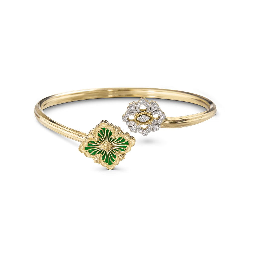 [Angela Jewelry]OPERA TULLE  GOLD BRACELET WITH ENAMEL BACKGROUND