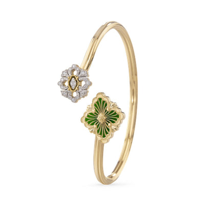 [Angela Jewelry]OPERA TULLE  GOLD BRACELET WITH ENAMEL BACKGROUND
