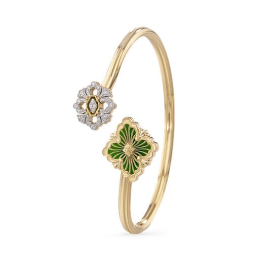 [Angela Jewelry]OPERA TULLE  GOLD BRACELET WITH ENAMEL BACKGROUND