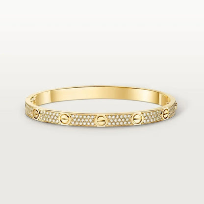 [Angela Jewelry]Clover Laser  Pulsar Stone 5-Motif & LOVE Diamond-Paved Bracelet Stack Set