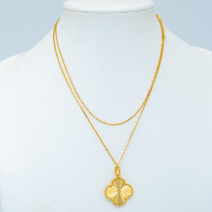 [Angela Jewellery] KLEEBLATT 25MM ANHÄNGER HALSKETTE GOLD 