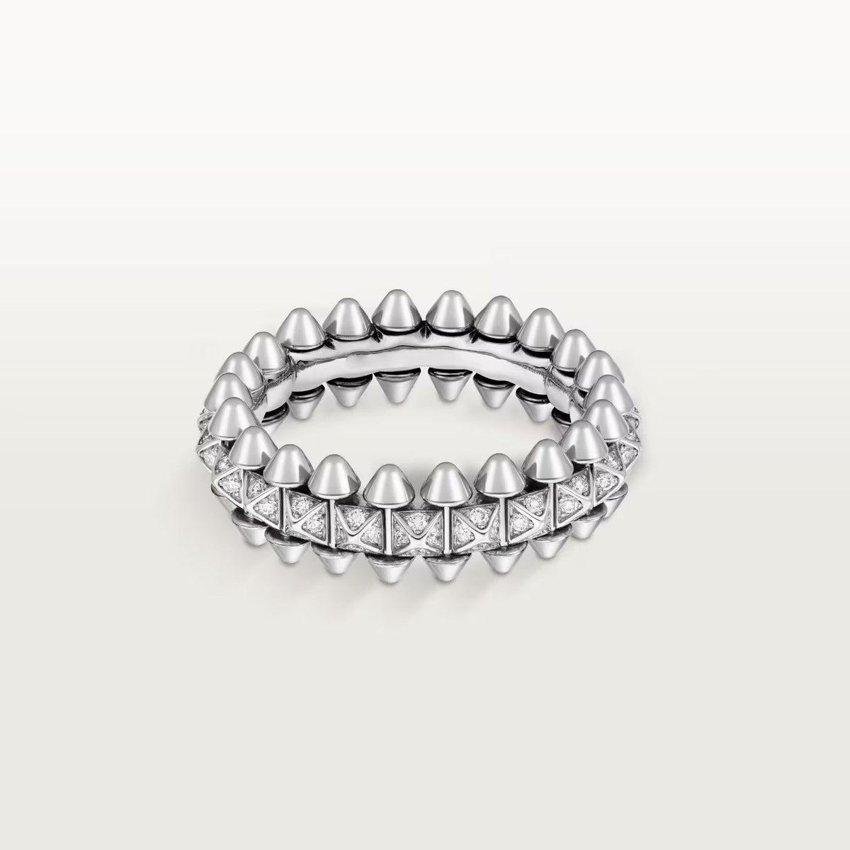 [Angela Jewelry]CLASH 6.4MM SMALL FULL DIAMOND RING