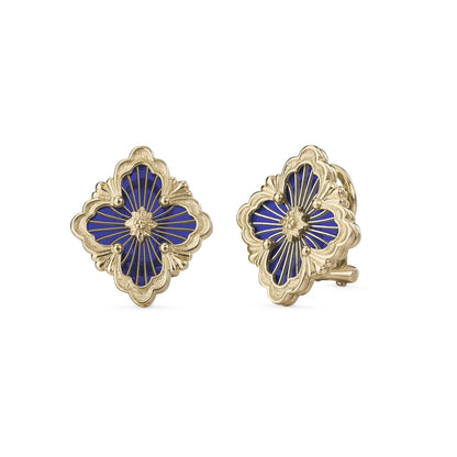 [Angela Jewelry]OPERA TULLE GOLD BUTTON EARRINGS ENAMELED ELEMENT