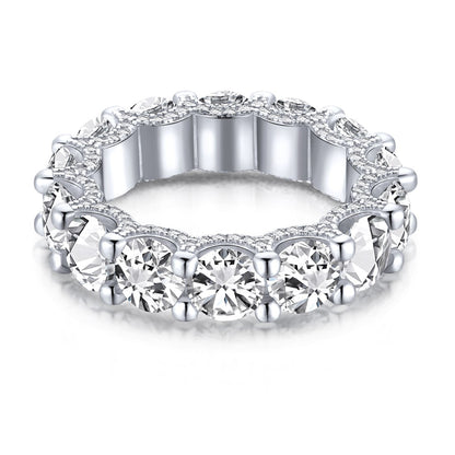 [Angela Jewelry]Gorgeous Round Cut Tennis Ring