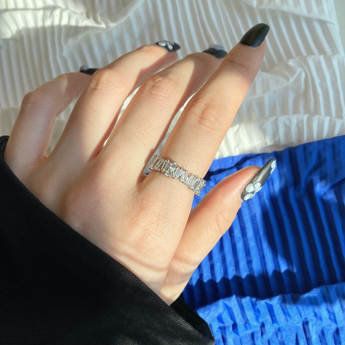 Angela Jewelry]Zarter Tennisring in mehreren Formen