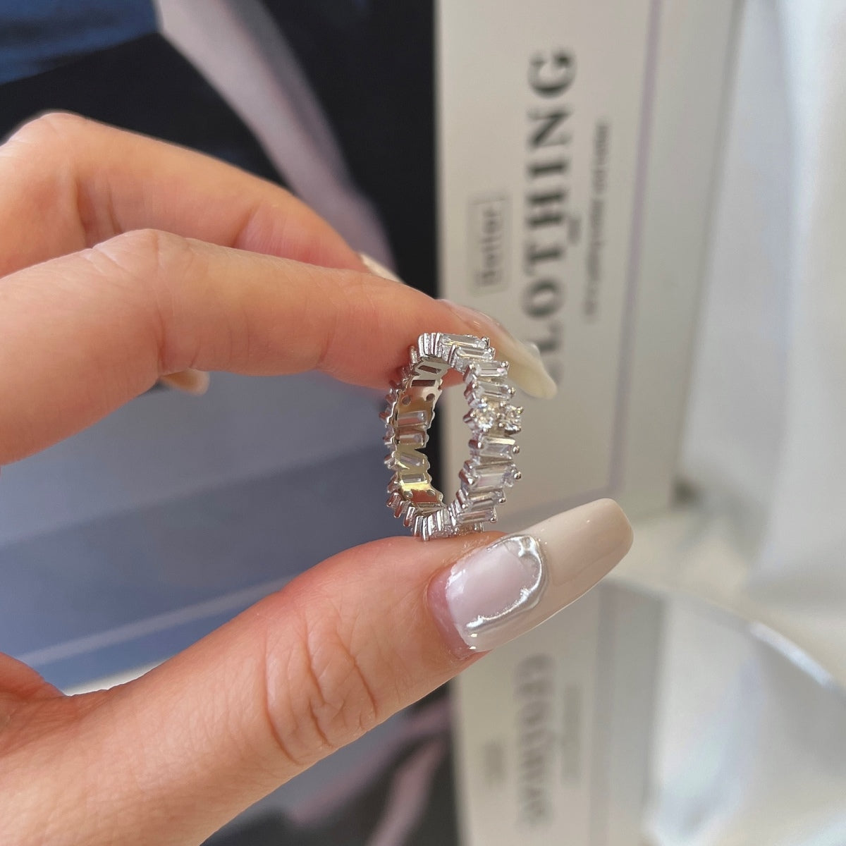 Angela Jewelry]Zarter Tennisring in mehreren Formen