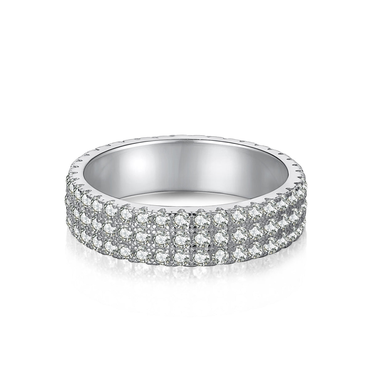 Angela Jewelry]Zierlicher Tennisring mit Rundschliff