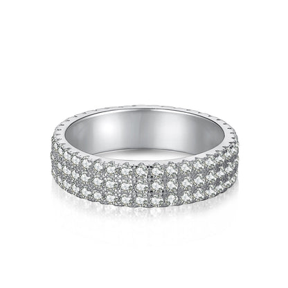 Angela Jewelry]Zierlicher Tennisring mit Rundschliff