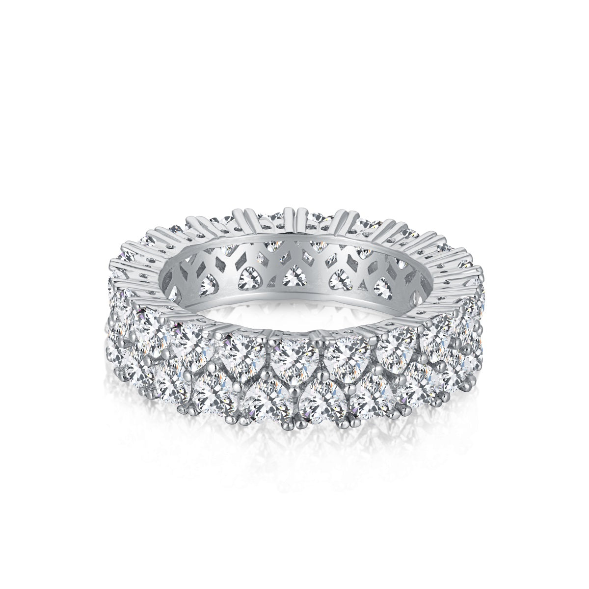Angela Jewelry] Funkelnder Herzring