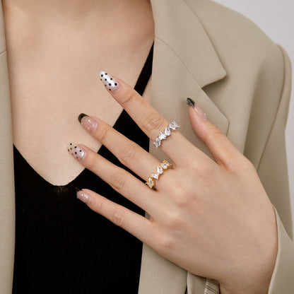 [Angela Jewelry]Delicate Multi Cut Ring