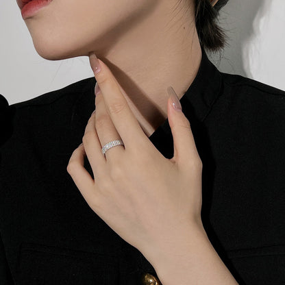 Angela Jewelry]Zierlicher Tennisring mit Rundschliff