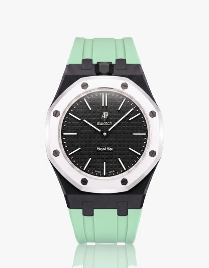 Silicone Strap & Case Royal Pop Ocho Negro(Customize  Colors)