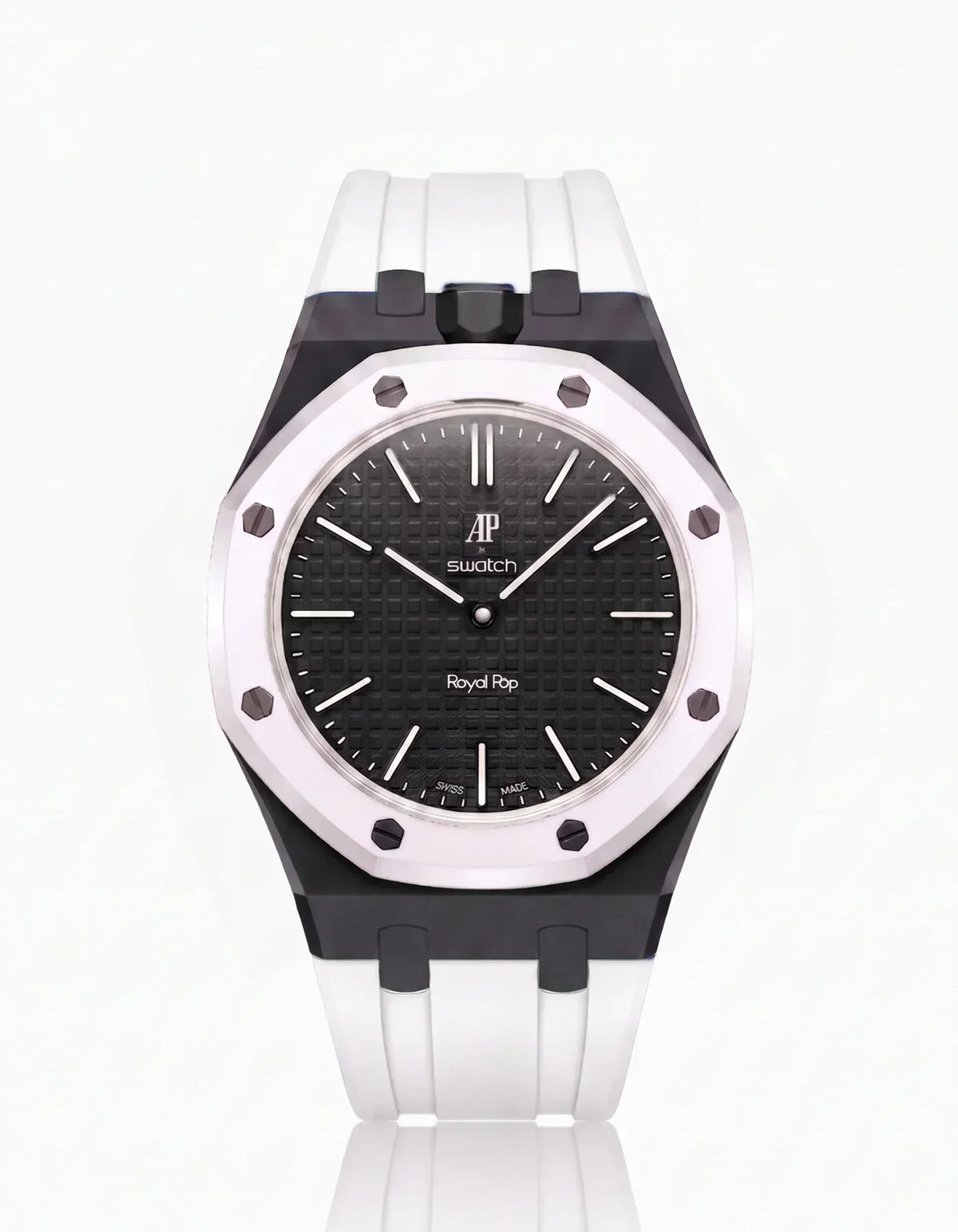 Silicone Strap & Case Royal Pop Ocho Negro(Customize  Colors)