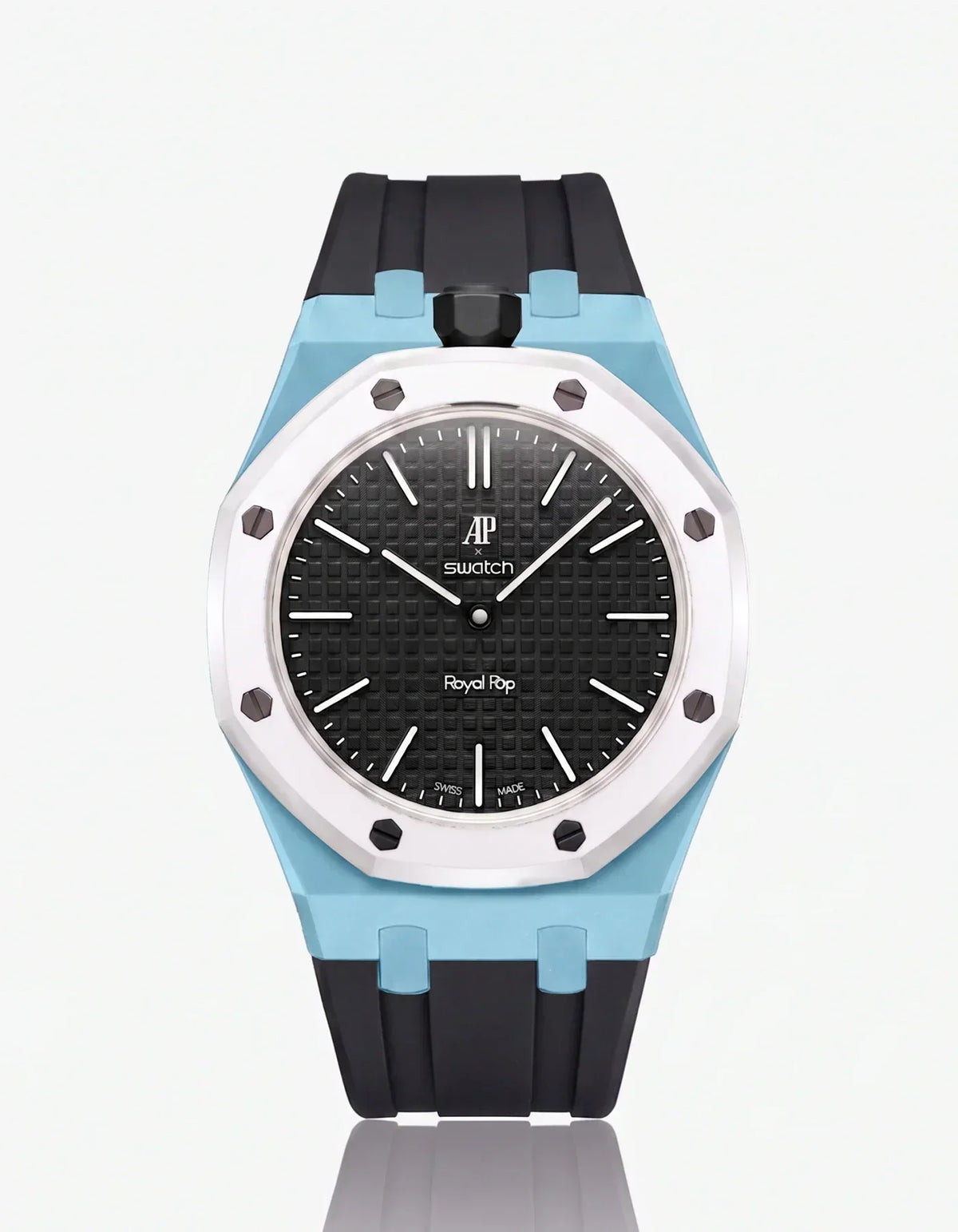 Silicone Strap & Case Royal Pop Ocho Negro(Customize  Colors)